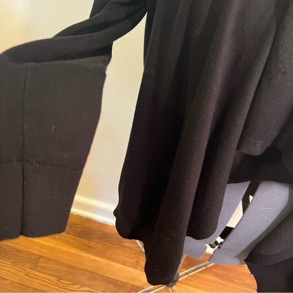 DKNY Sequin Collar Open Front Cardigan Black - Picture 9 of 14